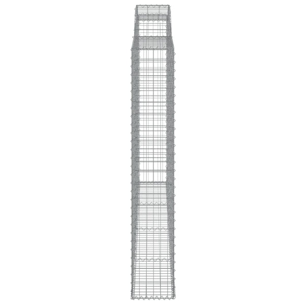 Kaarevat kivikorit 9 kpl 300x30x180/200 cm galvanoitu rauta