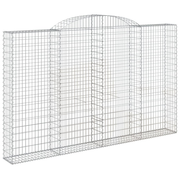 Kaarevat kivikorit 10 kpl 300x30x180/200 cm galvanoitu rauta