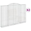 Kaarevat kivikorit 2 kpl 300x30x200/220 cm galvanoitu rauta