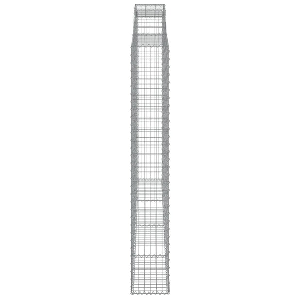Kaarevat kivikorit 2 kpl 300x30x200/220 cm galvanoitu rauta