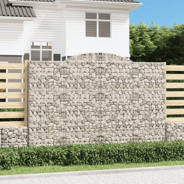 Kaarevat kivikorit 2 kpl 300x30x200/220 cm galvanoitu rauta