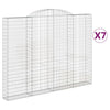 Kaarevat kivikorit 7 kpl 300x30x220/240 cm galvanoitu rauta
