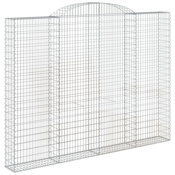 Kaarevat kivikorit 7 kpl 300x30x220/240 cm galvanoitu rauta