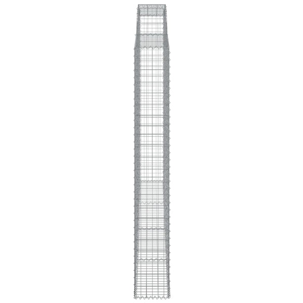 Kaarevat kivikorit 7 kpl 300x30x220/240 cm galvanoitu rauta
