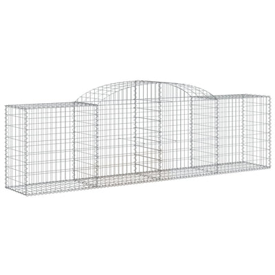 Kaarevat kivikorit 2 kpl 300x50x80/100 cm galvanoitu rauta