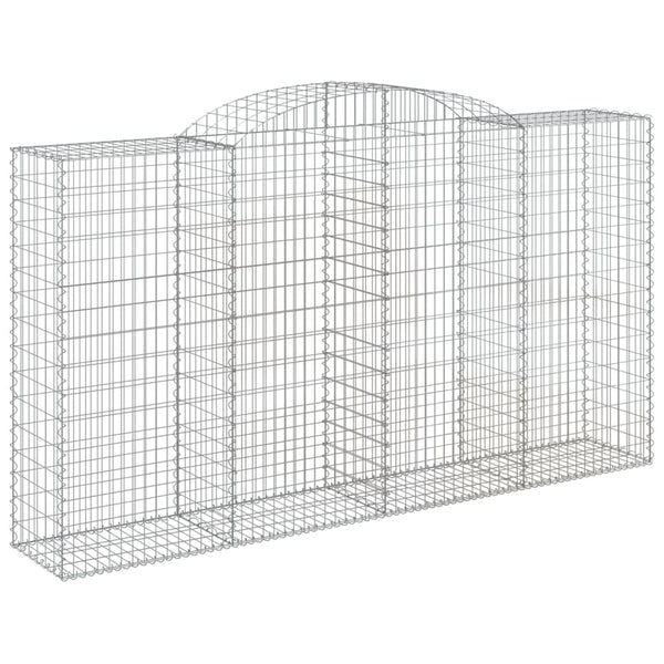 Kaarimaiset gabionkorit 25 kpl 300x50x160/180 cm galvanoitu rauta