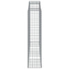 Kaarevat kivikorit 9 kpl 300x50x200/220 cm galvanoitu rauta