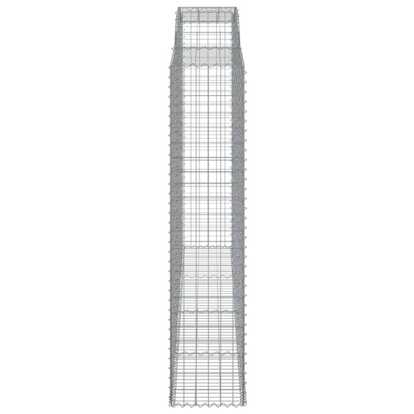 Kaarevat kivikorit 9 kpl 300x50x220/240 cm galvanoitu rauta