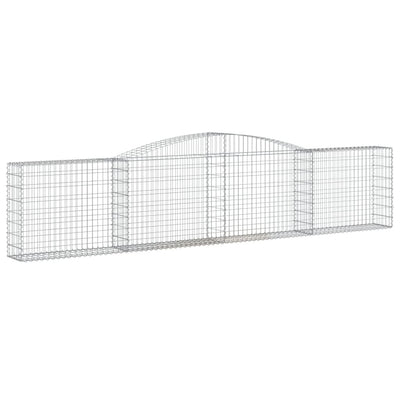 Kaarevat kivikorit 2 kpl 400x30x80/100 cm galvanoitu rauta