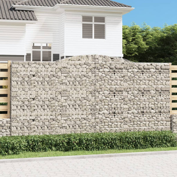 Kaarevat kivikorit 15 kpl 400x30x200/220 cm galvanoitu rauta