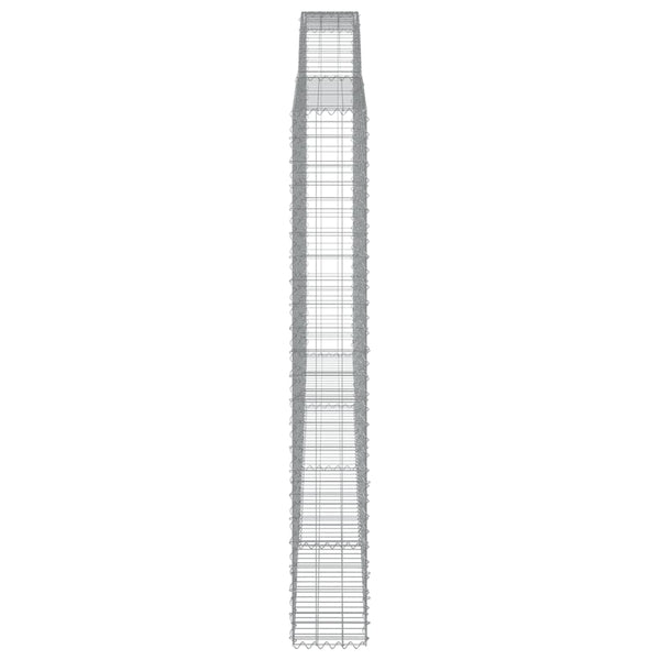 Kaarevat kivikorit 25 kpl 400x30x220/240 cm galvanoitu rauta