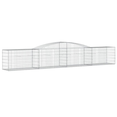 Kaarevat kivikorit 2 kpl 400x50x60/80 cm galvanoitu rauta