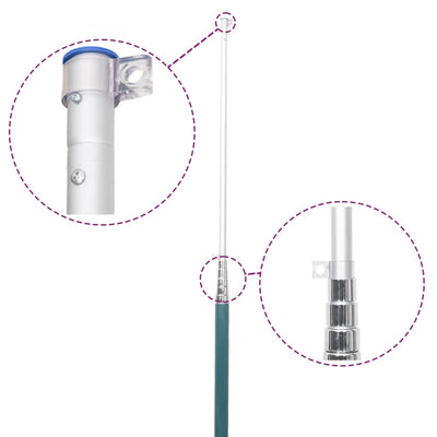 Alankomaiden lippu ja lipputanko Cayden 5,55 m (alumiini)