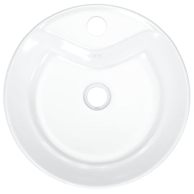 Pesuallas valkoinen 40x14,5 cm keraaminen pyöreä