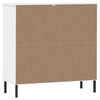 Kirjakaappi metallijaloilla valk. 90x35x90,5 cm täyspuu OSLO