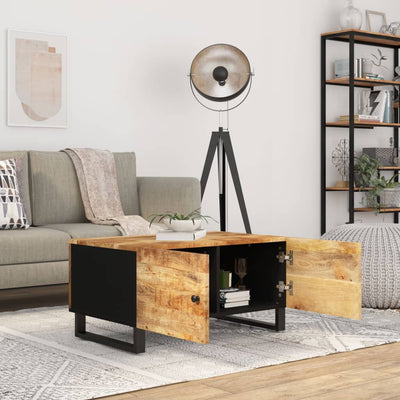 Sohvapöytä 80x50x40 cm täysi mangopuu ja tekninen puu