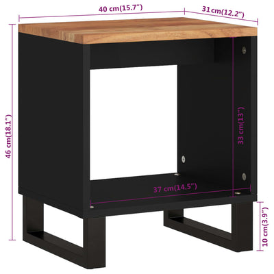 Sohvapöytä 40x31x46 cm täysi akasiapuu ja tekninen puu