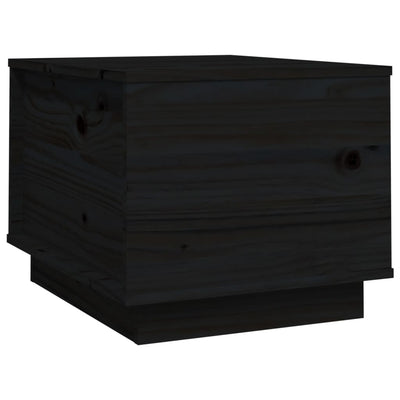 Sohvapöytä musta 40x50x35 cm täysi mänty