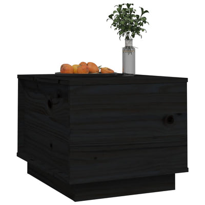 Sohvapöytä musta 40x50x35 cm täysi mänty