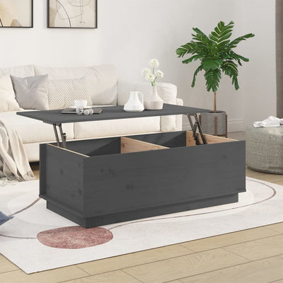 Sohvapöytä harmaa 100x50x35 cm täysi mänty