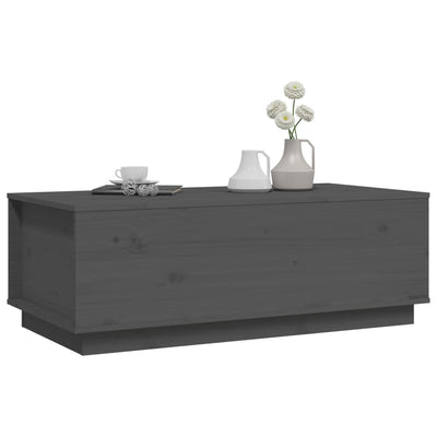 Sohvapöytä harmaa 100x50x35 cm täysi mänty