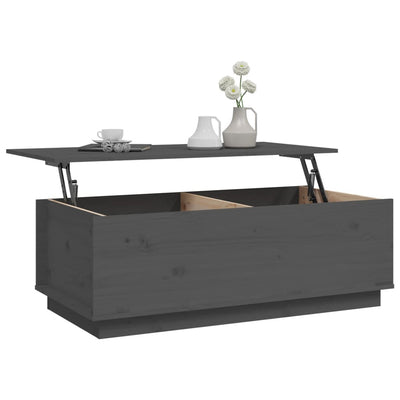 Sohvapöytä harmaa 100x50x35 cm täysi mänty