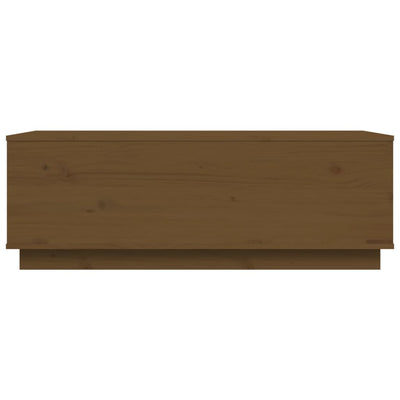 Sohvapöytä hunajanruskea 100x50x35 cm täysi mänty