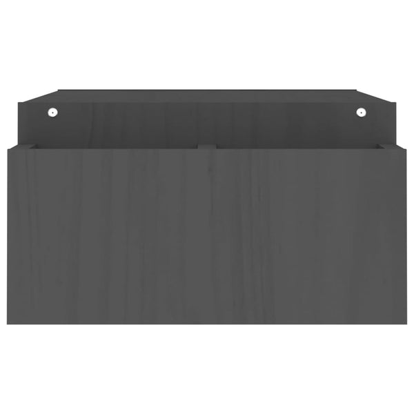 Näyttökoroke harmaa 100x27,5x15 cm täysi mänty