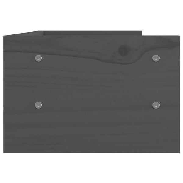 Näyttökoroke harmaa 50x24x16 cm täysi mänty