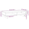Näyttökoroke valkoinen 60x27x14 cm täysi mänty