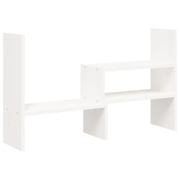 Näyttökoroke valkoinen (39-72)x17x43 cm täysi mänty