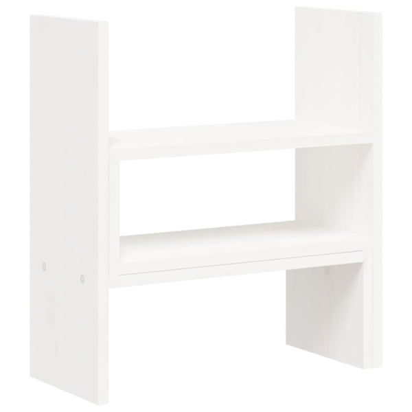 Näyttökoroke valkoinen (39-72)x17x43 cm täysi mänty