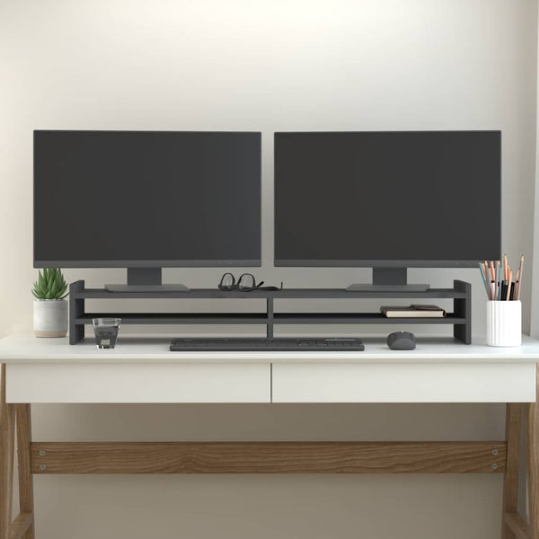 Näyttökoroke harmaa 100x27x15 cm täysi mänty