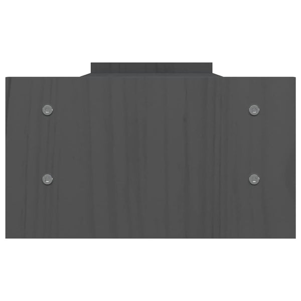 Näyttökoroke harmaa 100x27x15 cm täysi mänty