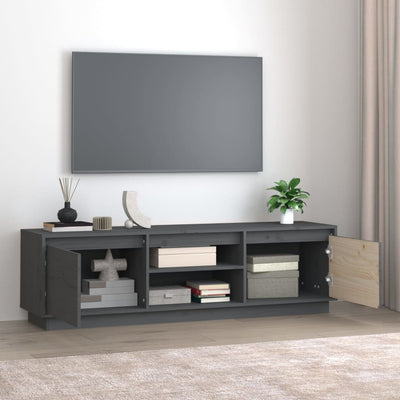 TV-taso harmaa 140x35x40 cm täysi mänty