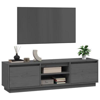 TV-taso harmaa 140x35x40 cm täysi mänty