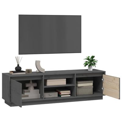 TV-taso harmaa 140x35x40 cm täysi mänty