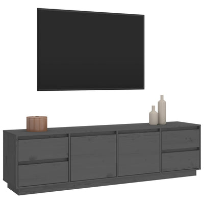 TV-taso harmaa 176x37x47,5 cm täysi mänty