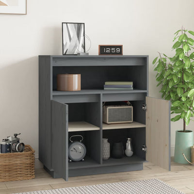 Senkki harmaa 70x34x80 cm täysi mänty