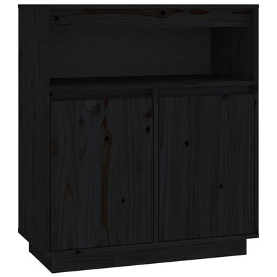 Senkki musta 70x34x80 cm täysi mänty