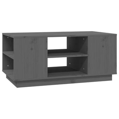 Sohvapöytä harmaa 90x49x40,5 cm täysi mänty