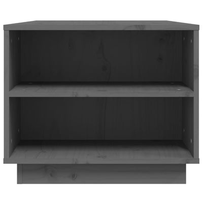 Sohvapöytä harmaa 90x49x40,5 cm täysi mänty