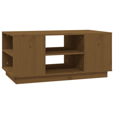 Sohvapöytä hunajanruskea 90x49x40,5 cm täysi mänty