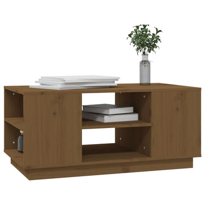 Sohvapöytä hunajanruskea 90x49x40,5 cm täysi mänty