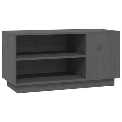 TV-taso harmaa 80x35x40,5 cm täysi mänty