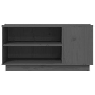 TV-taso harmaa 80x35x40,5 cm täysi mänty