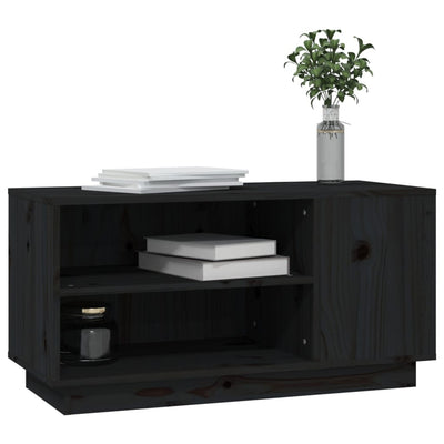 TV-taso musta 80x35x40,5 cm täysi mänty