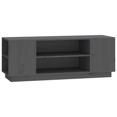 TV-taso harmaa 110x35x40,5 cm täysi mänty