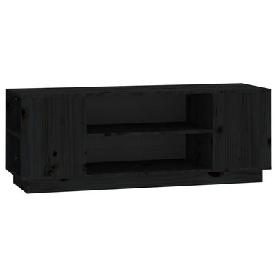 TV-taso musta 110x35x40,5 cm täysi mänty