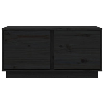 Sohvapöytä musta 80x50x40 cm täysi mänty
